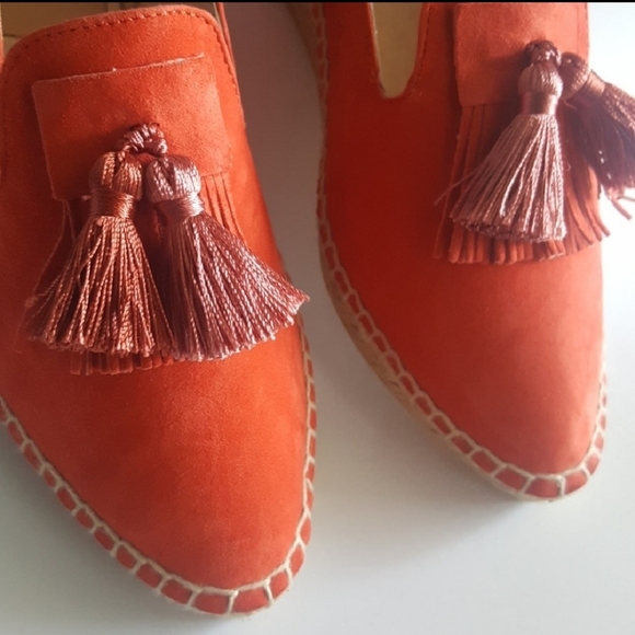 NEW Carmen Saiz lobster nubuck leather espadrilles - Picture 4 of 5